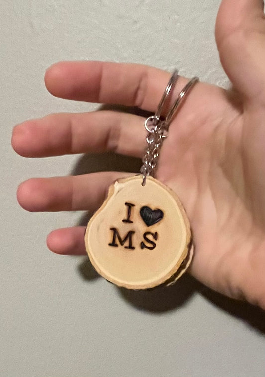 I Heart MS Keychain